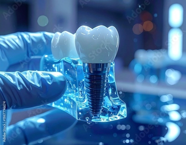 Obraz Nanotechnology Reconstructing Tooth Surface Micro-Structure Model