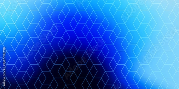 Obraz Blue background pattern seamless geometric line circle abstract design vector. Summer background.