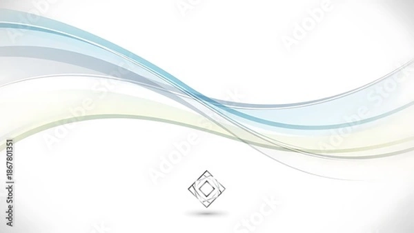 Obraz Abstract flowing lines and a geometric element, perfect for design needs