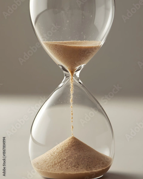 Obraz hourglass flowing sand