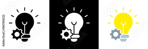 Obraz Innovation Icon Set Glyph vector Illustration 