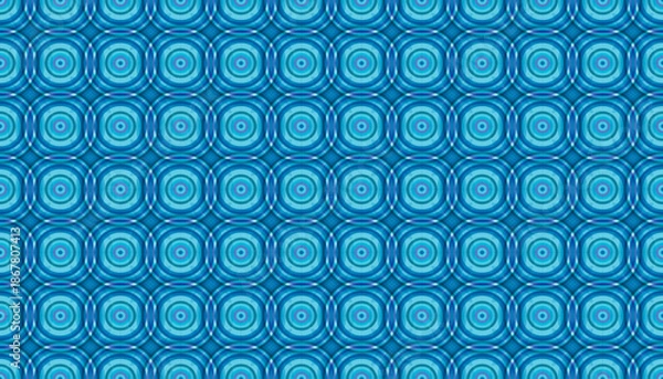 Obraz Seamless blue geometric circle pattern background retro abstract texture design
