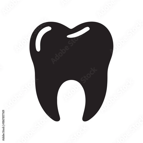 Fototapeta tooth icon vector illustration