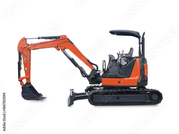 Obraz 油圧ショベル　切り抜き