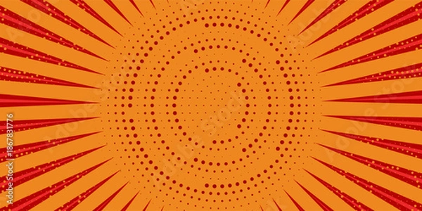 Obraz Versus comic frame. Pop art comic background with lightning effect. red and red VS banner. Vector illustration