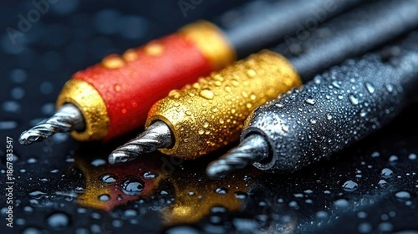 Obraz Wet Precision Drill Bits Closeup.