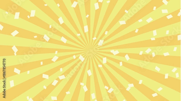 Fototapeta 太陽　スクリーントーン　紙吹雪　背景