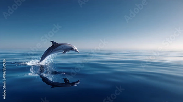 Obraz Dolphin Jumping Above the Ocean