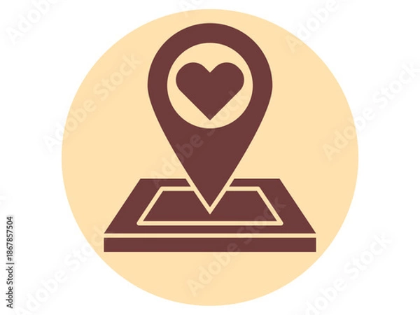 Obraz Wedding location icon. Wedding vector icon. Flat vector illustration.