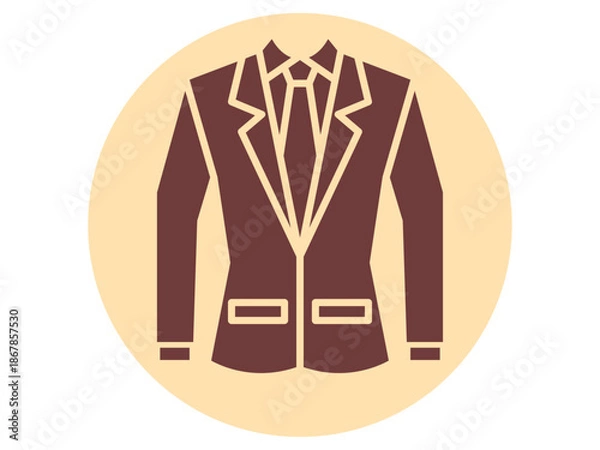 Obraz Wedding suit icon. Wedding vector icon. Flat vector illustration.