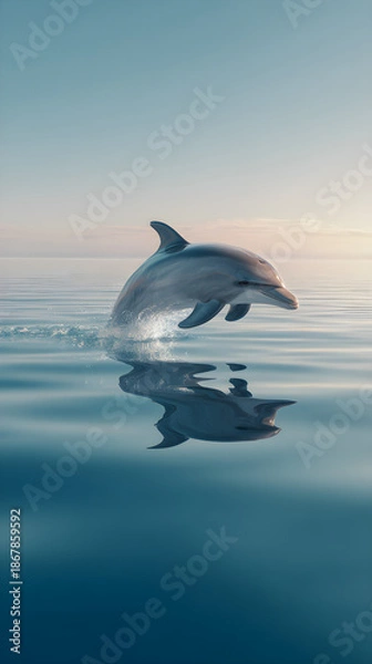 Obraz dolphin jumping in water