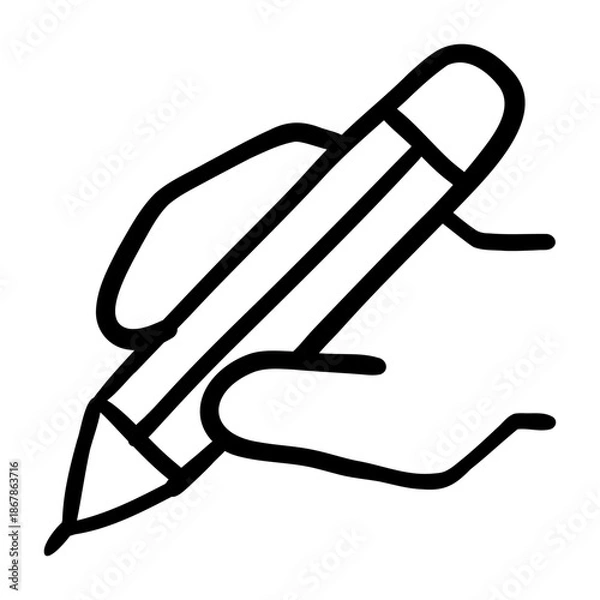 Fototapeta write hand drawn icon