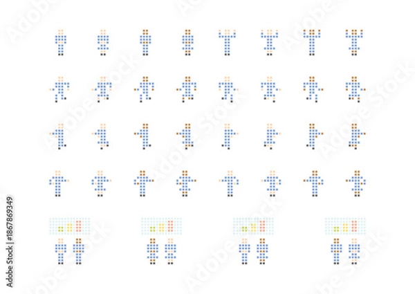 Obraz ビジネスで使えるドット風イラストセット4