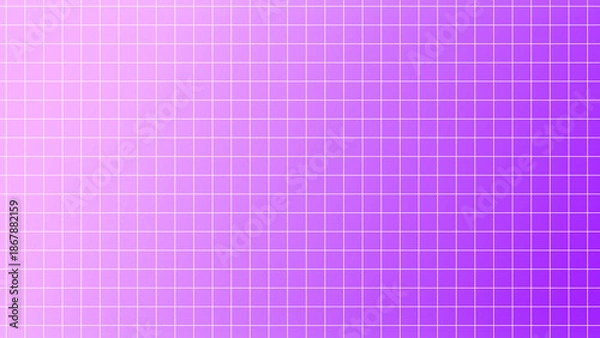 Obraz Abstract background with square grid lines on a soft purple gradient background