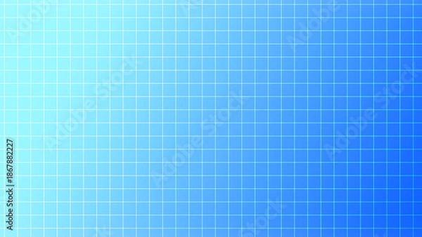 Obraz Abstract background with square grid lines on a soft blue gradient background