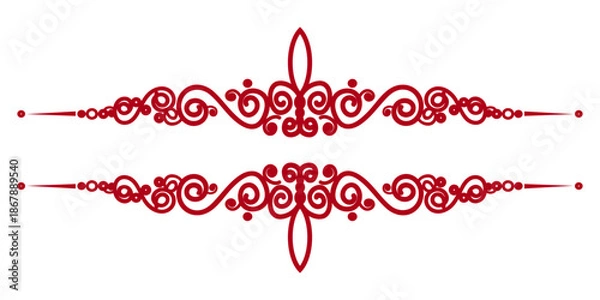 Obraz Floral Swirl Border Vector