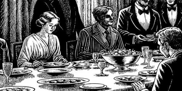 Fototapeta Luxury Dinner Party Setup