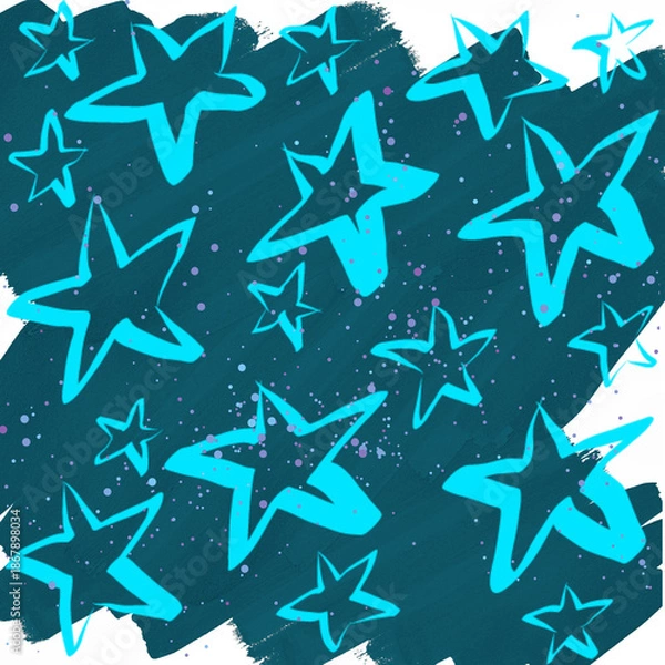 Obraz seamless star pattern