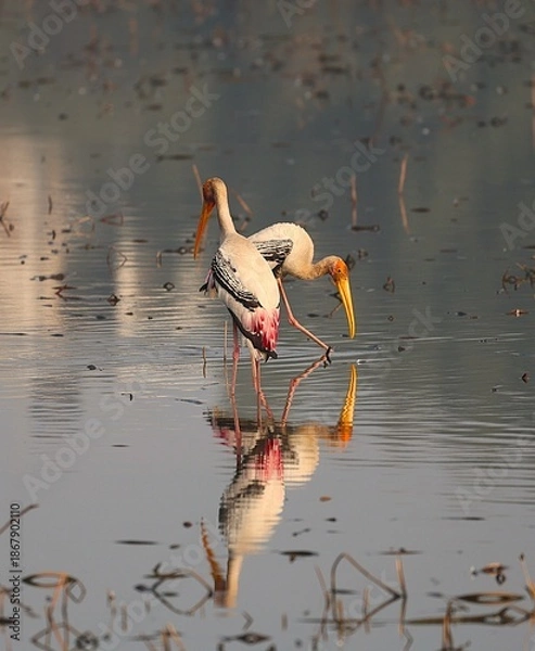 Fototapeta Painted Stork