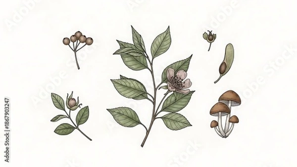 Obraz branch with leaves