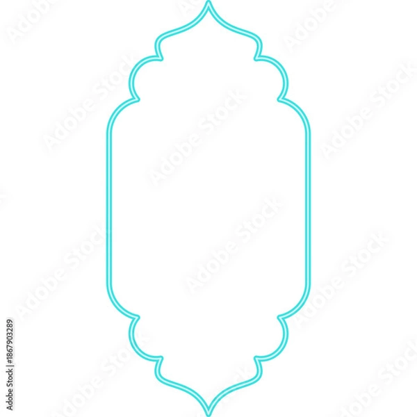 Obraz Neon Shape Islamic Window