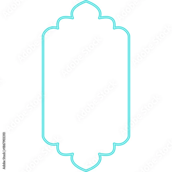 Obraz Neon Shape Islamic Window