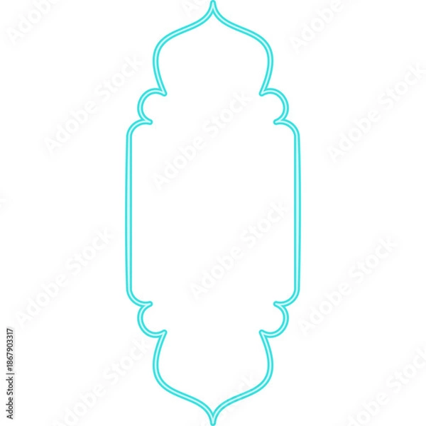 Obraz Neon Shape Islamic Window