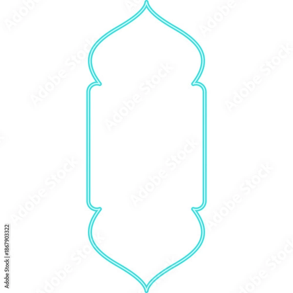 Obraz Neon Shape Islamic Window