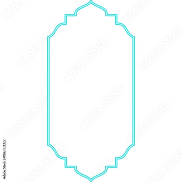 Obraz Neon Shape Islamic Window