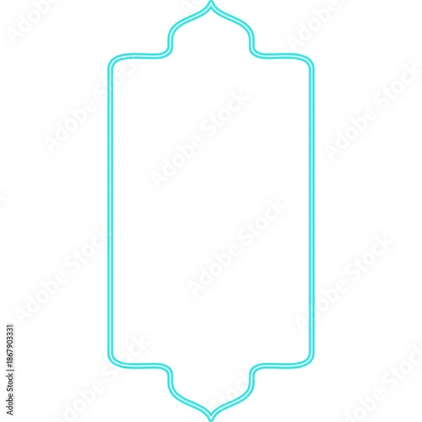 Obraz Neon Shape Islamic Window