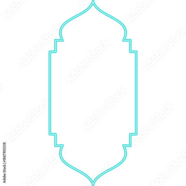 Obraz Neon Shape Islamic Window