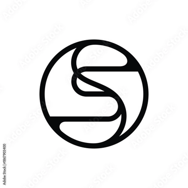 Obraz Circle abstract letter S Logo