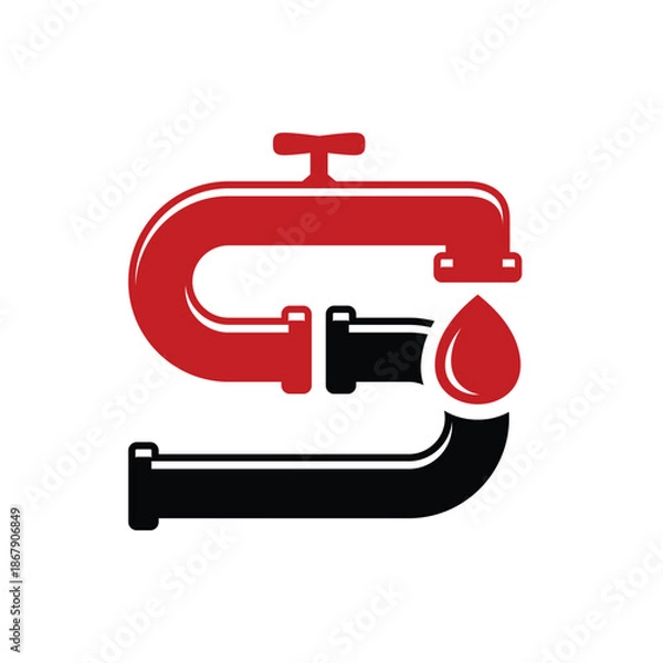 Obraz Sleek Black and White Abstract Circular Mark