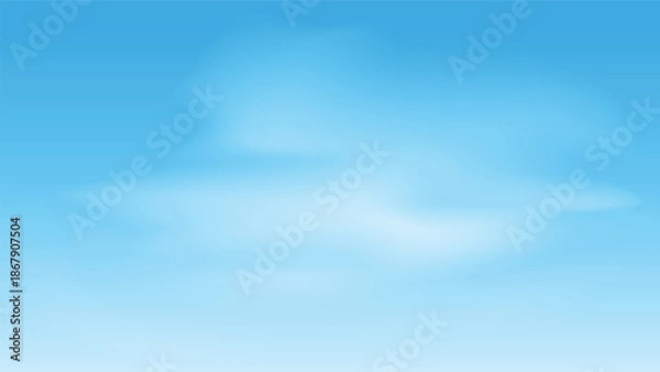 Obraz blue sky background with white cloud