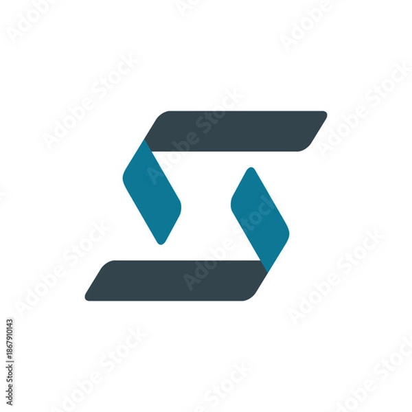 Obraz Modern Abstract Letter S Logo Mark