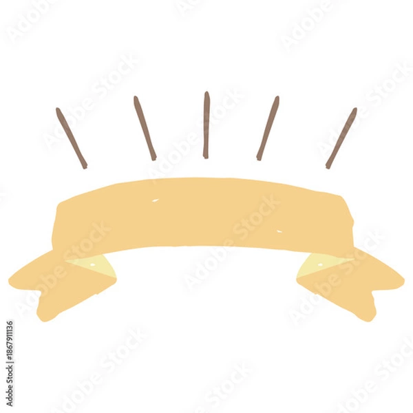 Obraz たのしいサーカス 文字入れしやすいリボン｜Fun Circus Ribbon Illustration