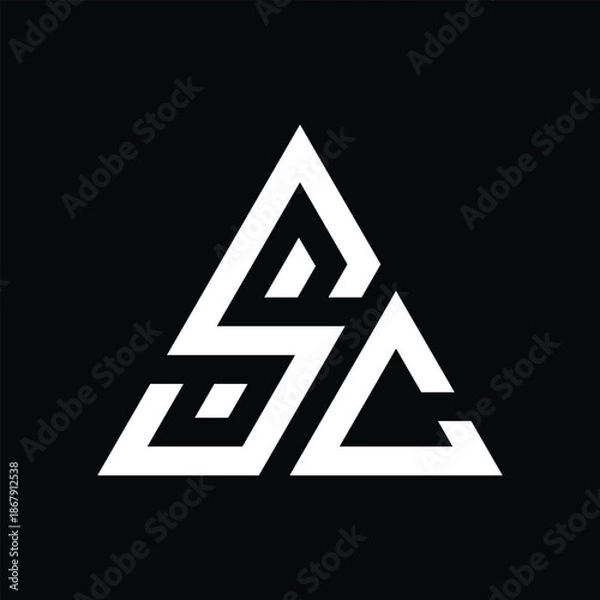 Obraz Geometric SC Triangle Logo