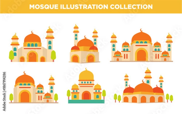 Obraz Mosque Illustration Collection Flat Style