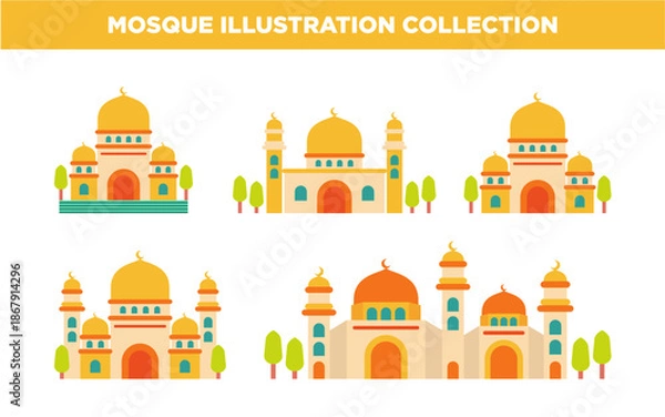 Obraz Mosque Illustration Collection Flat Style