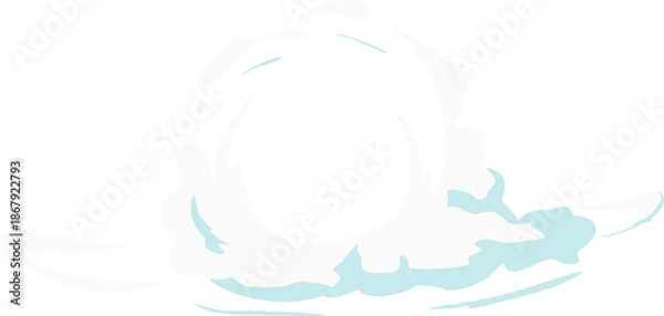 Fototapeta Cartoon Smoke Cloud Flow Element