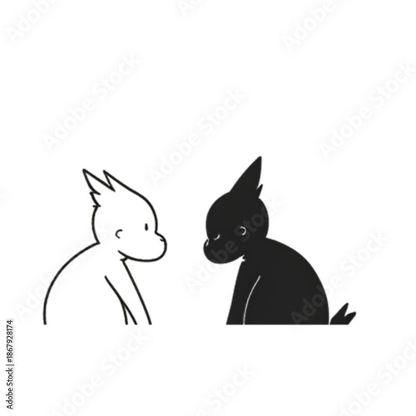 Fototapeta cat and dog