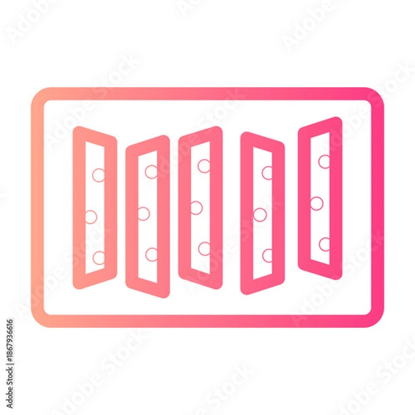 Fototapeta fried nopal gradient icon