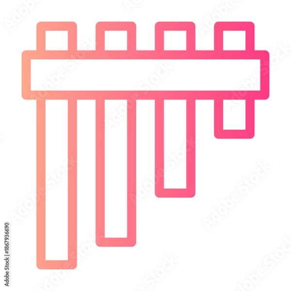 Fototapeta Panpipes gradient icon