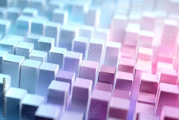 Fototapeta Abstract data Infographic background, geometric grid pattern, subtle color gradient, clean digital texture, minimalist, high-resolution, 3D render,