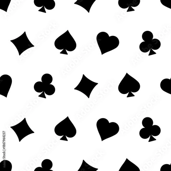 Obraz Random Card Suit on white background