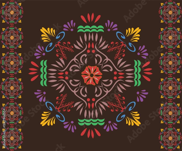 Obraz seamless floral pattern with colorful 