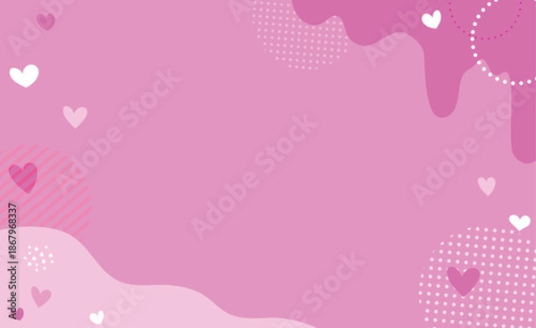 Obraz ピンクバレンタイン背景イラスト素材