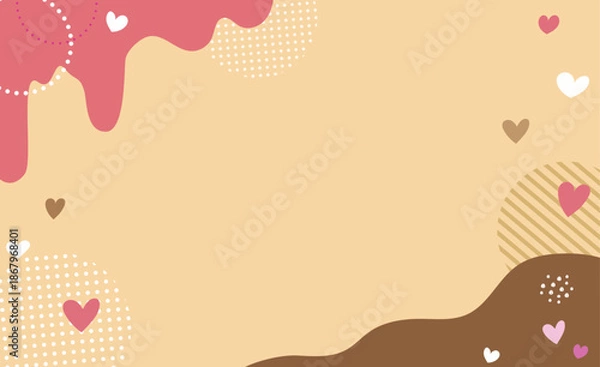 Obraz バレンタイン背景イラスト素材