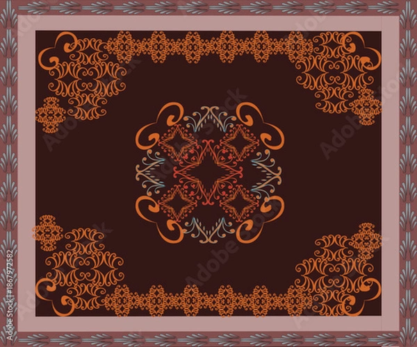 Obraz vintage background with brown frame
