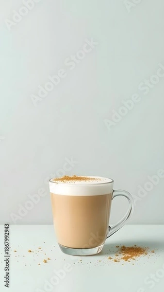 Obraz 미니멀 배경의 커피 컵 감성 라이프스타일 이미지